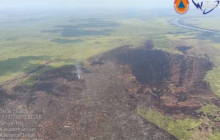 Helikopter BNPB Patroli Udara Pantau Karhutla di Seruyan