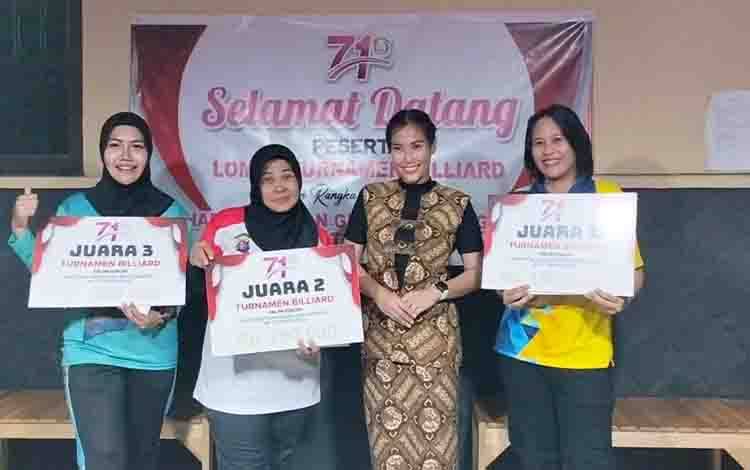 Sambut HKGB, Bhayangkari Kapuas Ramaikan Turnamen Billiar