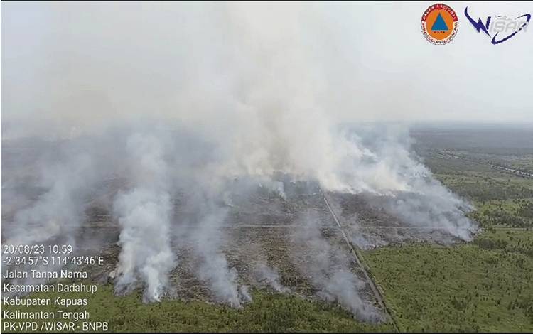 Karhutla di Desa Kahuripan Permai, Tim Satgas Kapuas Menuju Lokasi untuk Pemadaman