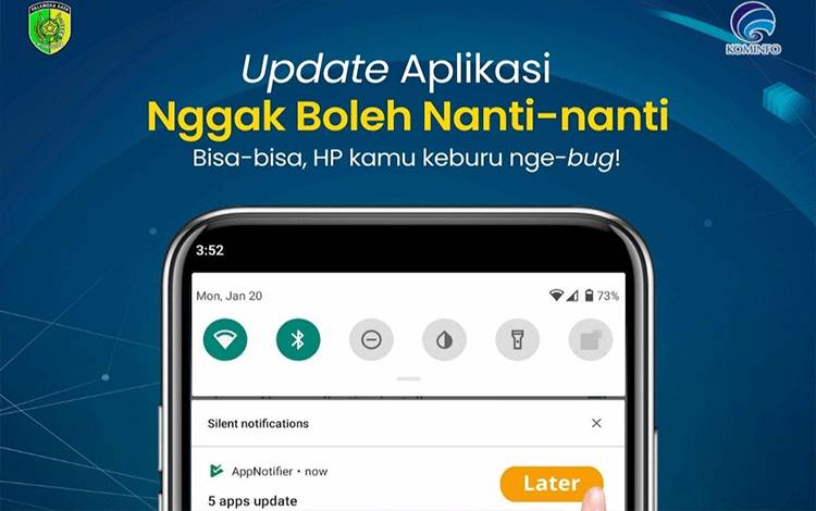 Masyarakat Pengguna Hp Diminta Rutin Perbaharui Aplikasi Demi Jaga Kemanan