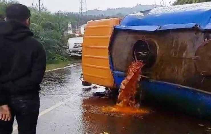 CPO Tumpah ke Jalan dan Bikin Macet Hingga 2 Kilometer di Lamandau