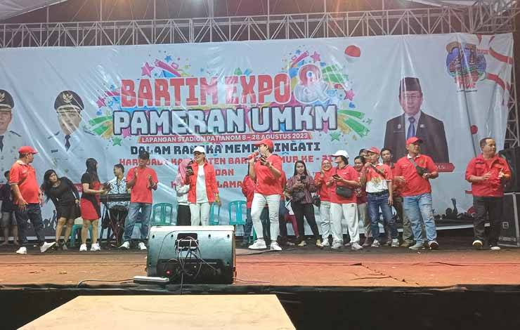 Isi Panggung Ekspresi Bartim Expo, Kesbangpol Sampaikan Imbauan Karhutla
