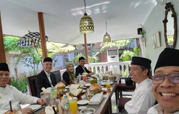 Presiden Ajak Ganjar dan Prabowo Santap Siang Bersama di Pekalongan