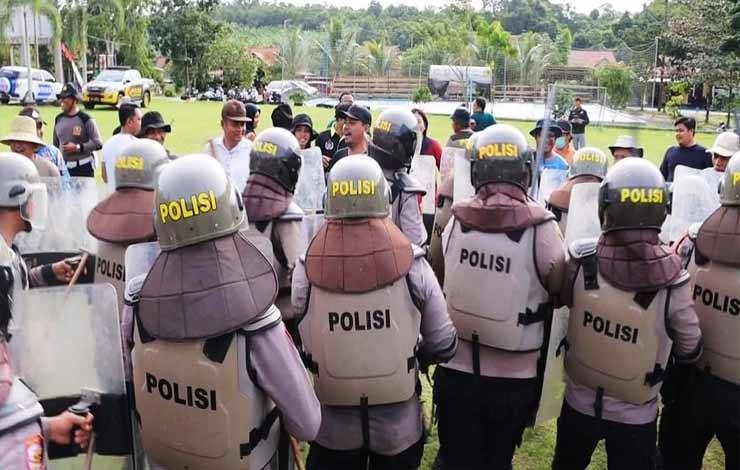 Polres Lamandau Simulasi Pengamanan Pemilu 2024
