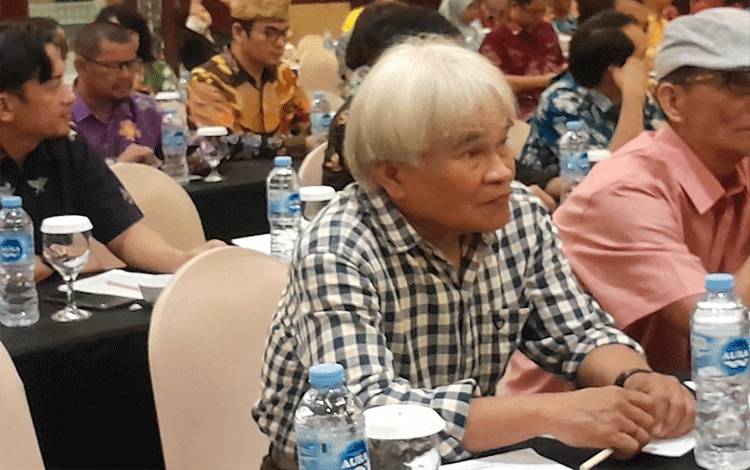 Kebudayaan Provinsi Kalteng, Wilson saat mengikuti FGD PPKD Kalteng, bertempat di Swiss Bellhotel Danum Palangka Raya, Selasa 5 September 2023 malam. (Foto:Marini)