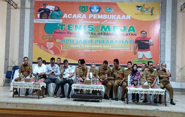 Pj Bupati Barito Selatan Buka Turnamen Tenis Meja