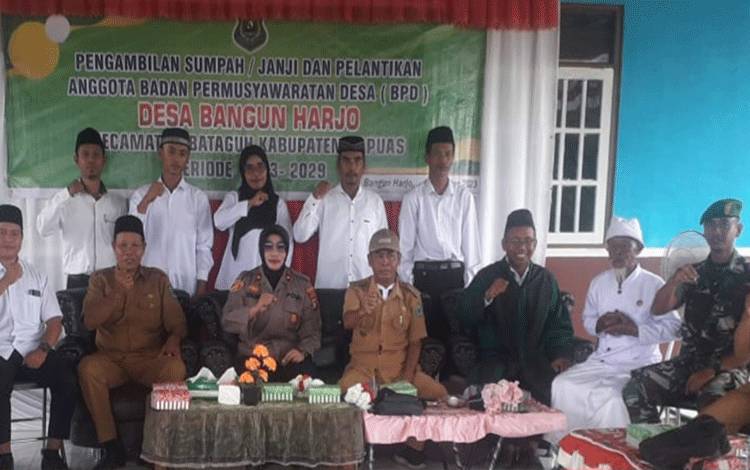 Ini Pesan Camat Bataguh Kepada Anggota BPD Bangun Harjo yang Dilantik