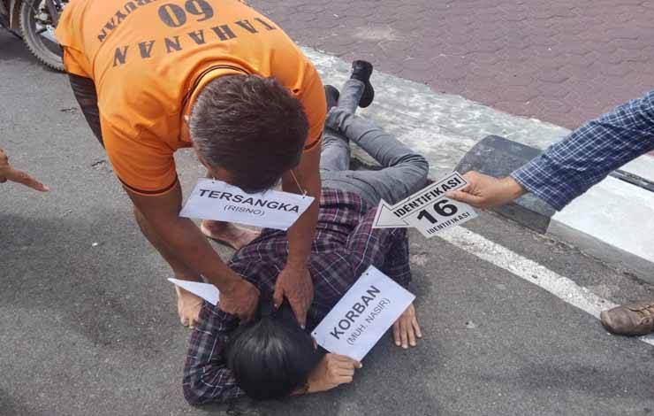 Polisi Reka Ulang Kasus Pembunuhan di Seruyan