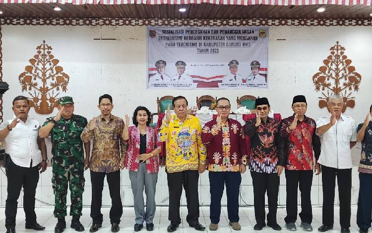 Pemkab Gunung Mas Fasilitasi Sosialisasi Pencegahan Ekstremisme yang Digelar Badan Kesbangpol Kalteng
