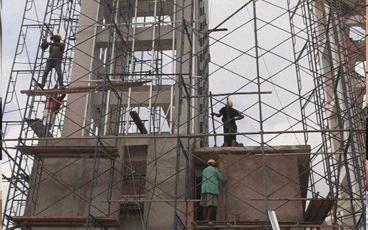 Progres pembangunan Bundaran Besar Kota Palangka Raya, Jumat, 15 September 2023 (Foto:Humas PUPR Kalteng)