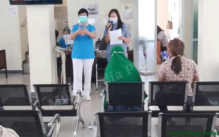 UPT BLUD Puskesmas Pahandut Sosialisasikan 6 Cara Cuci Tangan