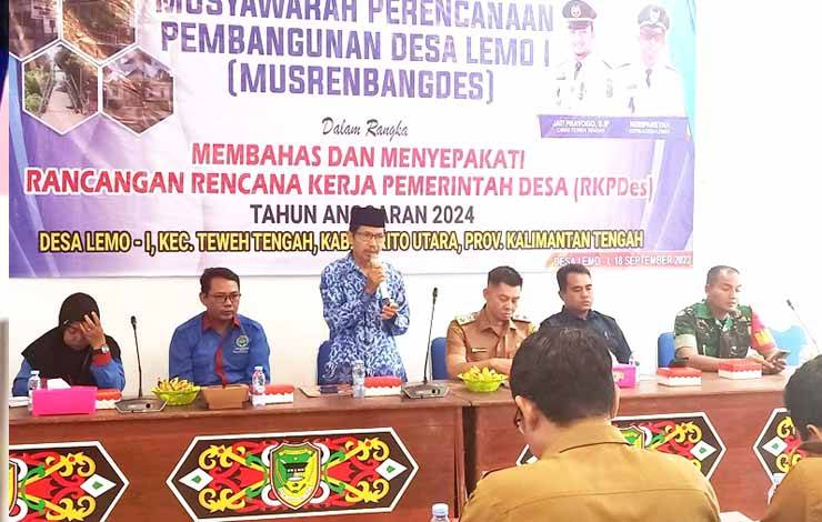 Desa Lemo I Gelar Musrenbangdes Penetapan RKP 2024