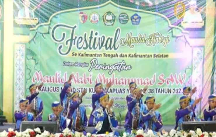 Diikuti Puluhan Grup, Festival Maulid Habsyi Meriahkan Milad ke-38 STAI Kuala Kapuas