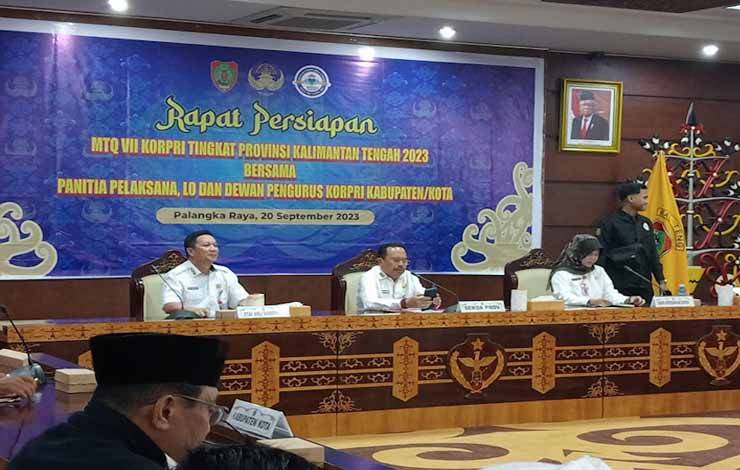 Sekda Rapatkan MTQ VII KORPRI?Tingkat Provinsi Kalteng 2023?