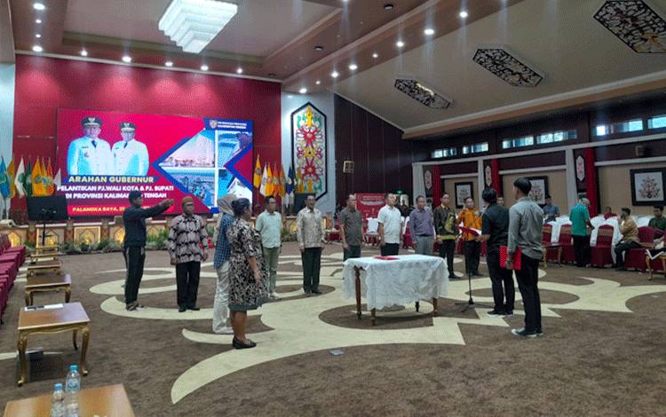 Gladi Pelantikan Pj Walikota dan Bupati Kalteng Digelar