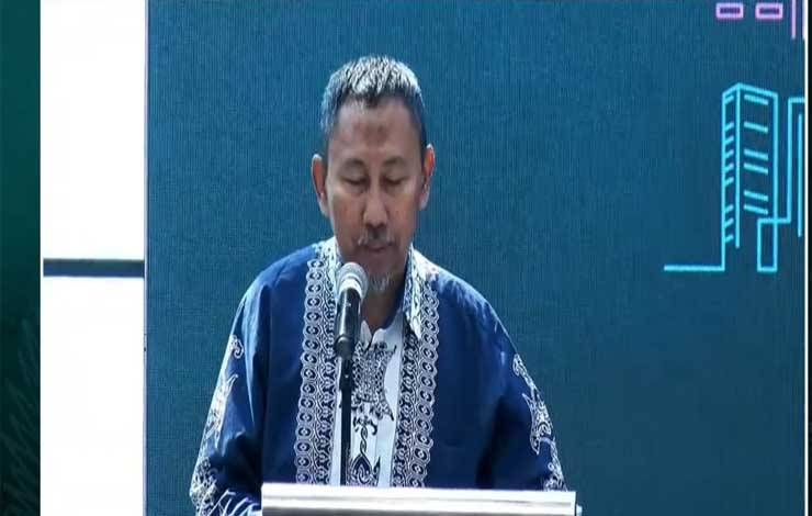 Plt Direktur Penyaluran Dana, Badan Pengelola Dana Perkebunan Kelapa Sawit atau BPDPKS, Zaid Burhan Ibrahim dalam Talkshow: Road to Pekan Riset Sawit Indonesia 2023.(FOTO: TESTI PRISCILLA)