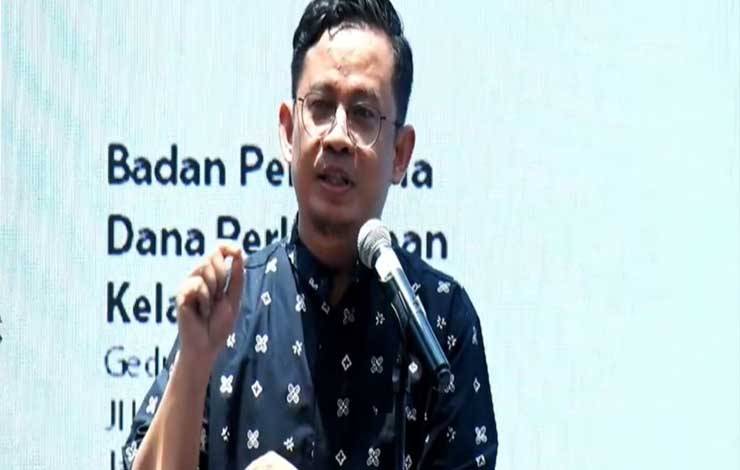 Kepala Divisi Program Pelayanan, BPDPKS, Arfie Thahar dalam Talkshow: Road to Pekan Riset Sawit Indonesia Tahun 2023 oleh BPDPKS pada Rabu, 27 September 2023.(FOTO: TESTI PRISCILLA)