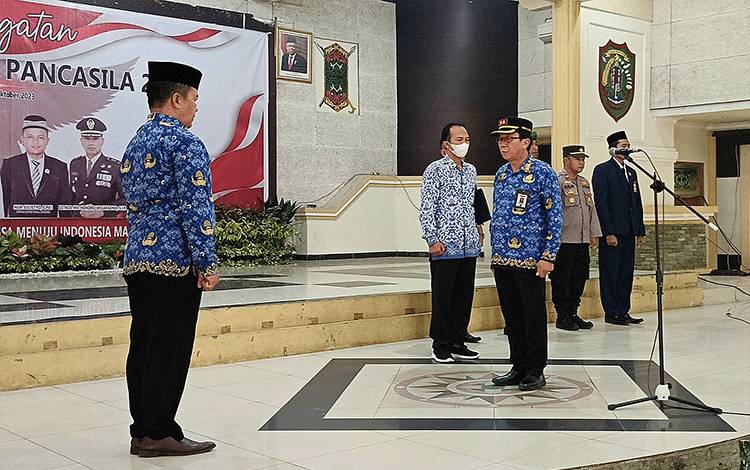 Sekda Panahan Moetar Pimpin Upacara Peringatan Hari Kesakitan Pancasila