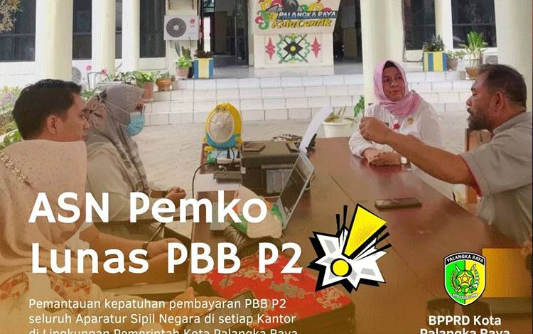 BPPRD Palangka Raya saat melakukan pendataan pelunasan PBB-P2 di kalangan ASN. (FOTO: BPPRD)
