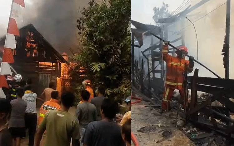 Kebakaran Rumah di Permukiman Padat Penduduk Membuat Warga Sampit Panik