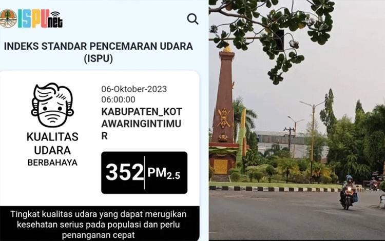 Hujan Belum Membuat Kualitas Udara di Kotim Membaik