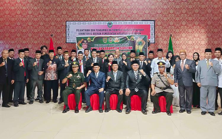Pj Bupati Seruyan Lepas Kafilah Kabupaten Seruyan Ikuti MTQ Korpri Kalteng
