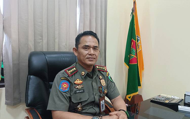 Kasatpol PP Palangka Raya, Berlianto. (FOTO: HENDRI)?