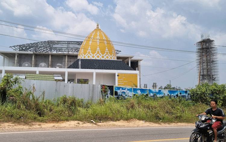 Pembangunan Masjid Agung Lamandau Masih Berlanjut