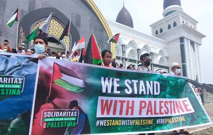 24 Personil Amankan Aksi Solidaritas Umat Islam Kalteng untuk Palestina