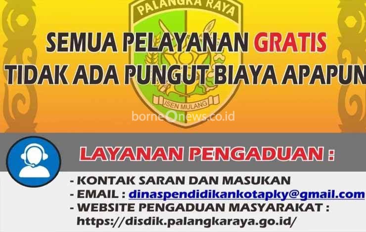 Kepala Dinas Pendidikan Kota Palangka Raya, Menegaskan Layanan Gratis untuk Masyarakat