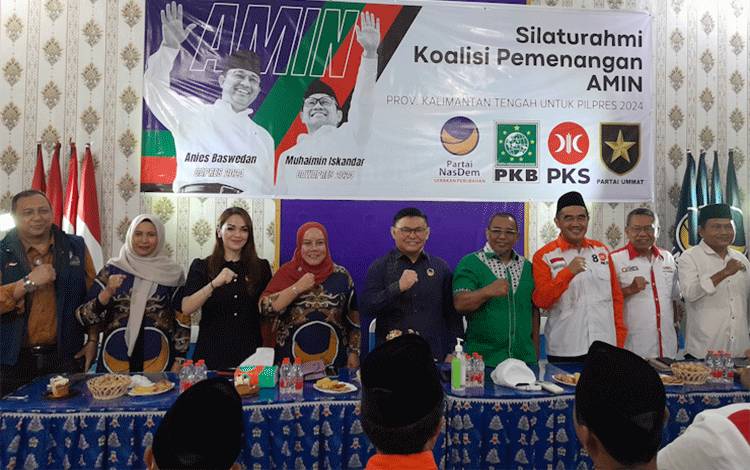 Silahturahmi Koalisi Pemenangan AMIN Kalteng Diwarnai Suasana Penuh Keakraban
