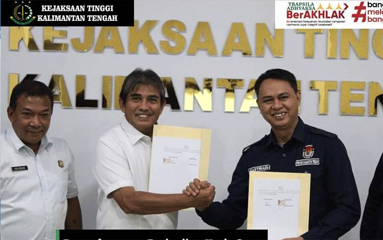 Kejati Kalteng dan KPU Kalteng Menandatangani Perjanjian Kerjasama Bidang ini