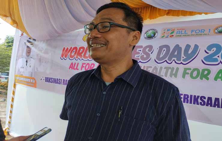 Kepala Dinas Pertanian dan Ketahanan Pangan atau DPKP Kota Palangka Raya, Sugiyanto.(FOTO: TESTI PRISCILLA)