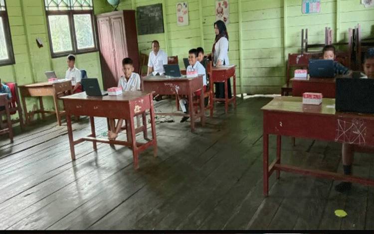 SDN 4 Bapinang Hilir Laut Laksanakan ANBK dengan Lancar