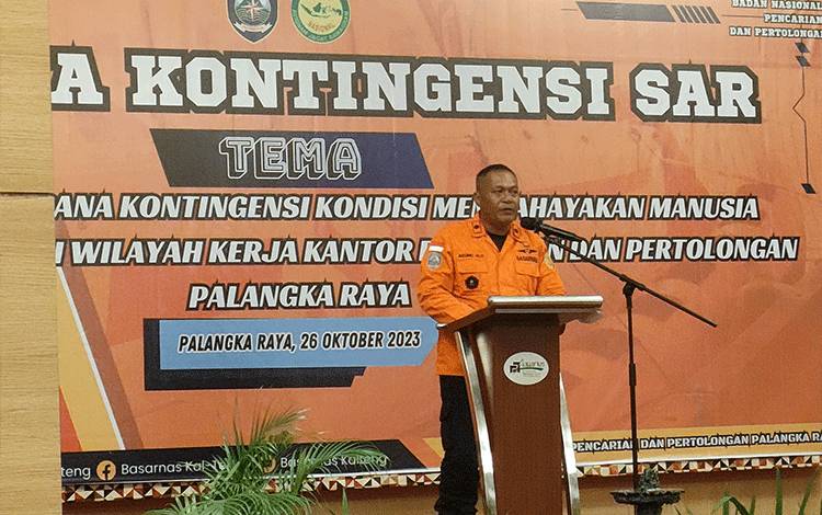 Kepala Kantor Pertolongan dan Pencarian Kota Palangka Raya Anak Agung Alit Supartana (Foto : Pathur)