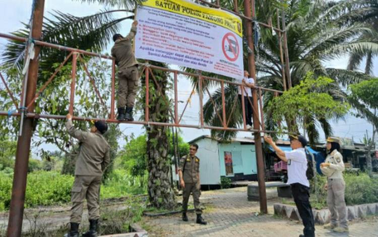 Satpol PP Kotim Larang Pedagang Menggelar Lapak di Kawasan Ini