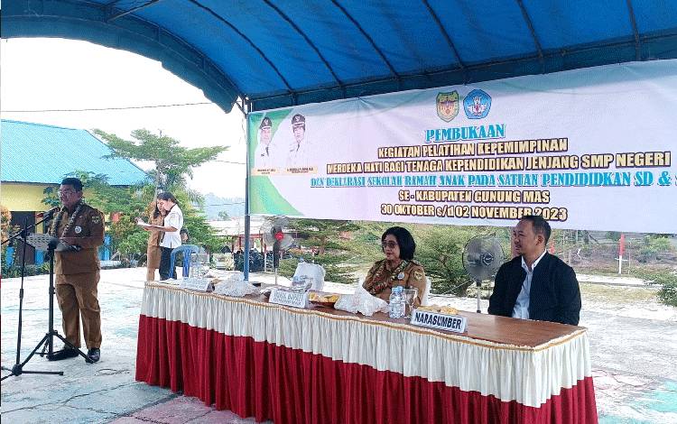 Pelatihan Kepemimpinan Merdeka Hati Gumas Menitikberatkan Peningkatan Pengelolaan Kepala Sekolah