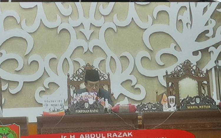 Wakil Ketua I DPRD Provinsi Kalteng H. Abdul Razak (Foto: MARINI)