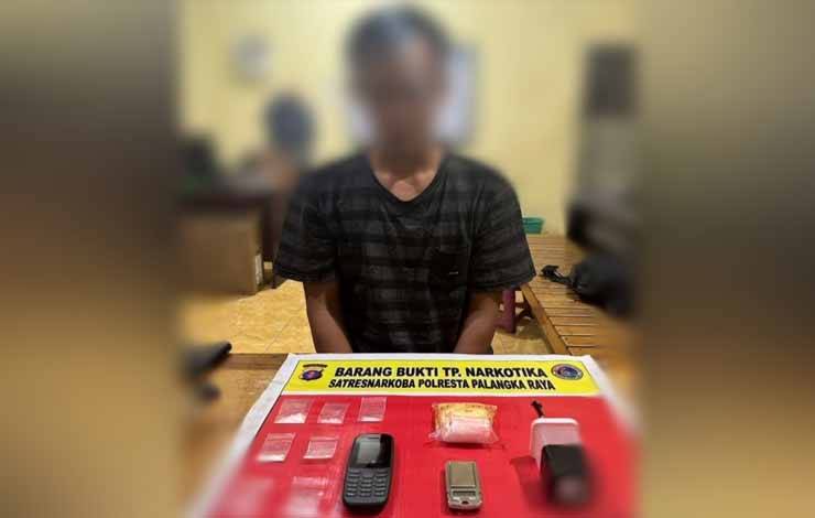 Satresnarkoba Polresta Palangka Raya Amankan Seorang Pria Dengan? 7 Paket Sabu