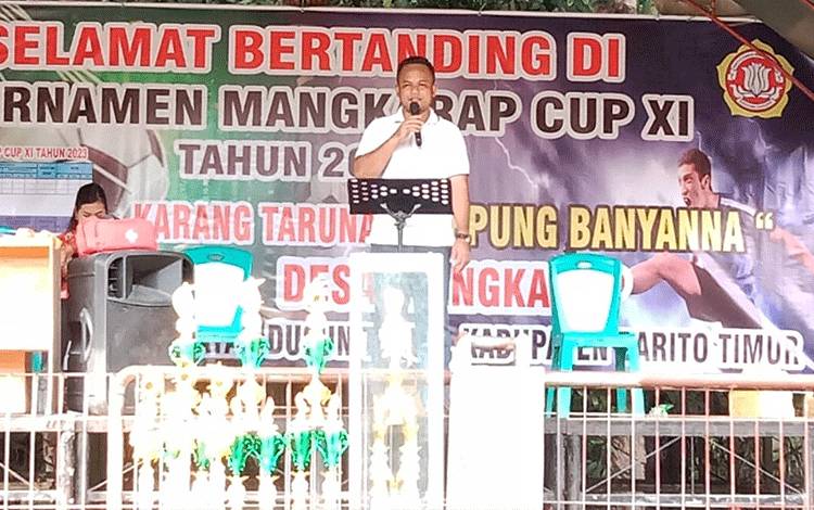 Ketua DPRD Bartim Apresiasi Pemdes dan Karang Taruna Atas Turnamen Sepakbola Mangkarap Cup XI