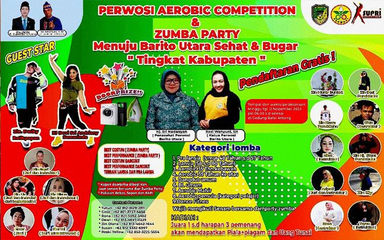 Perwosi Barito Utara akan Gelar Lomba Aerobic Competition dan Zumba Party, Ingin Ikut Kontak ini
