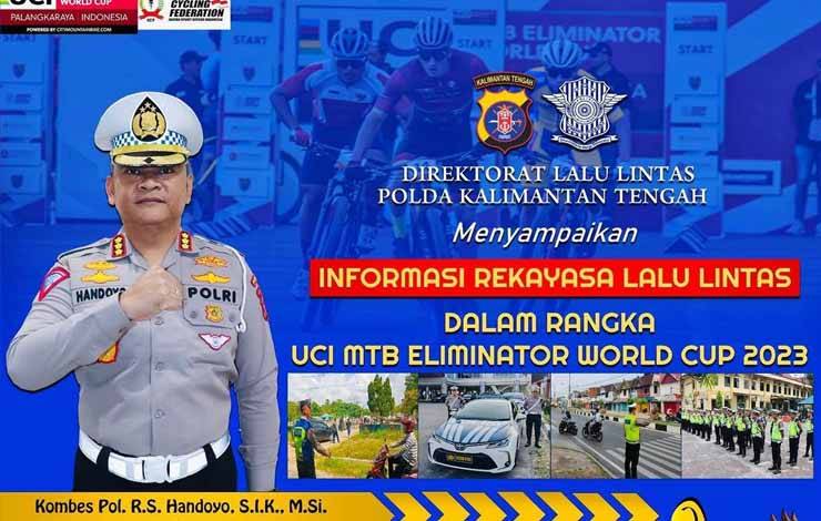 Dukung UCI MTB, Ditlantas Polda Kalteng Rekayasa Lalu Lintas