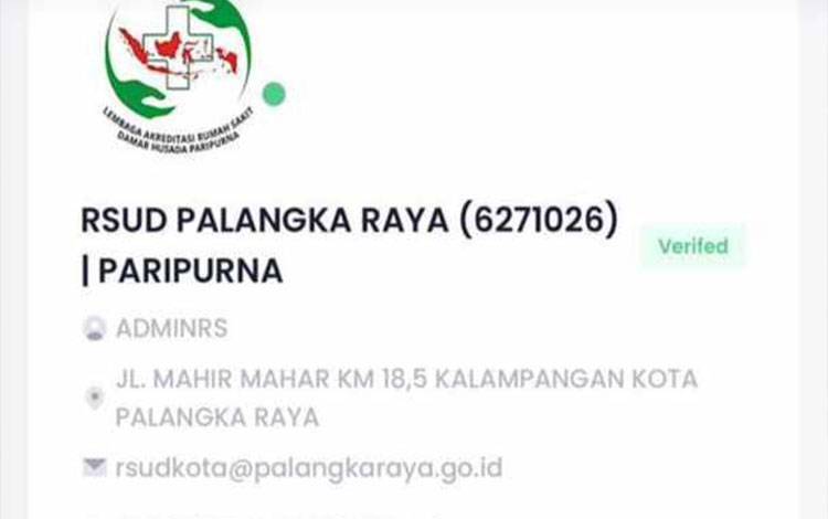 Hasil Survei LARS - DHP, RSUD Palangka Raya Terakreditasi Paripurna