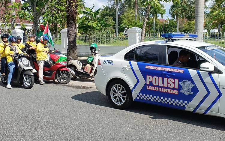 Iptu Hartono : Konvoi Aksi Solidaritas Palestina di Palangka Raya Berlangsung Lancar