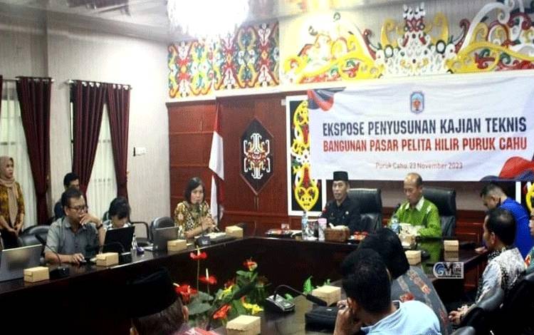 Pemkab Mura Ekspose Penyusunan Kajian Teknis Bangunan Pasar Pelita Puruk Cahu oleh Tim UPR, untuk ini