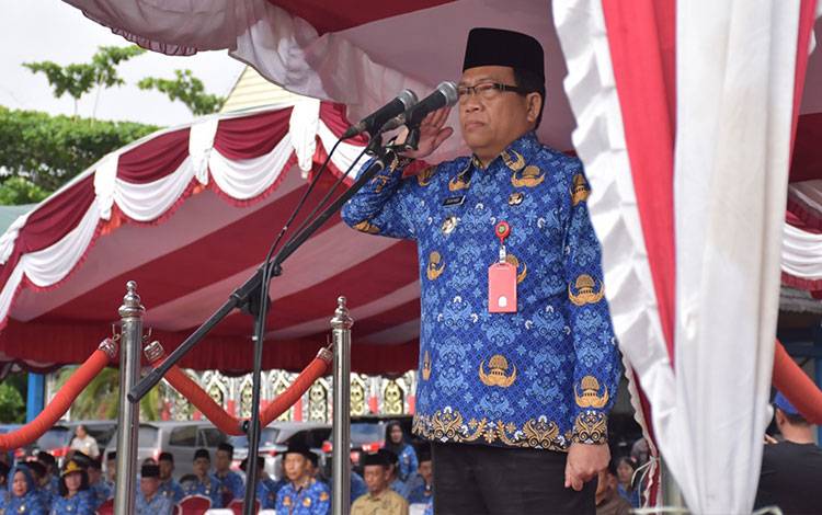 Upacara Peringatan HUT ke-52 Korpri di Kapuas Berlangsung Khidmat