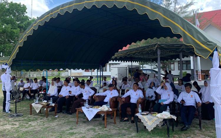 Jajaran pejabat Pemkab Kobar saat menghadiri kegiatan Peringatan Harkanas ke-10 Tahun 2023. (FOTO: ISTIMEWA)