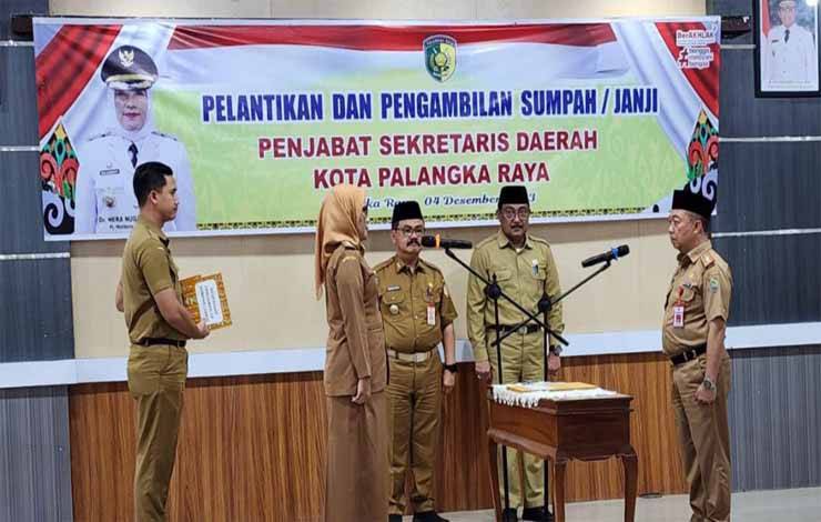 Pelantikan Pj Sekda Palangka Raya. (FOTO: HENDRI)?