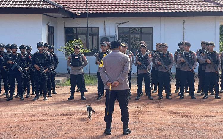 Antisipasi Aksi Massa Kapolres Seruyan Pimpin Apel Pengamanan di PBS