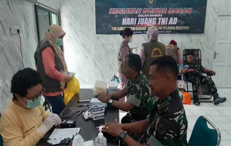 Sambut Hari Juang TNI AD, Kodim Kuala Kapuas Gelar Donor Darah